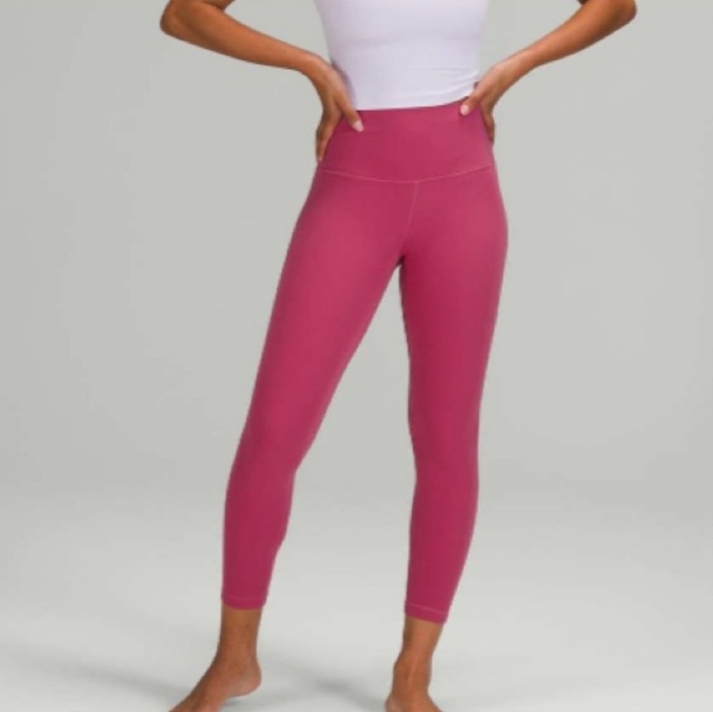 Lululemon Align High-Rise Pant 25" Pink Lychee size 8